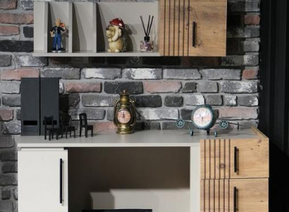 Stilvolle Büromöbel komplett Set Regal Schreibtisch Holz Top-Qualität neu
